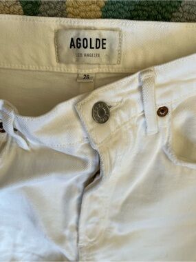 Agolde White High-Rise Denim Jeans